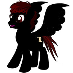 Size: 1024x1024 | Tagged: safe, artist:titus16s, imported from derpibooru, oc, pegasus, pony, red and black oc, simple background, transparent background