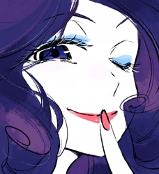 Size: 1869x2048 | Tagged: safe, artist:5mmumm5, imported from derpibooru, rarity, equestria girls, close-up, eyeshadow, female, lidded eyes, lips, lipstick, looking at you, makeup, one eye closed, smiling, smiling at you, solo, wink