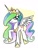 Size: 768x1024 | Tagged: safe, artist:tomizawa96, imported from derpibooru, princess celestia, alicorn, pony, female, jewelry, regalia, solo