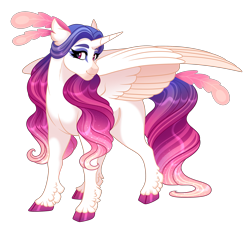 Size: 2619x2500 | Tagged: safe, artist:gigason, imported from derpibooru, oc, oc only, hybrid, female, interspecies offspring, magical lesbian spawn, offspring, parent:princess celestia, parent:queen novo, parents:novolestia, simple background, solo, transparent background