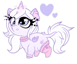 Size: 1800x1507 | Tagged: safe, artist:starlightlore, imported from derpibooru, oc, oc only, oc:sugar star crystal, alicorn, pony, chibi, choker, clothes, female, mare, simple background, socks, solo, transparent background