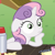 Size: 500x500 | Tagged: safe, imported from derpibooru, screencap, sweetie belle, pony, unicorn, ponyville confidential, season 2, cropped, female, filly, floppy ears, meme, meme origin, meme template, reaction image, solo, sudden clarity sweetie belle, thinking