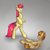 Size: 3000x3000 | Tagged: safe, artist:flapstune, imported from derpibooru, apple bloom, oc, oc:mandopony, earth pony, pony, bipedal, bruised, chest fluff, comments locked down, earth pony oc, female, fight, frog (hoof), gray background, male, mandopony, mare, martial arts, older, older apple bloom, request, signature, simple background, smiling, stallion, underhoof
