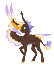 Size: 1280x1544 | Tagged: safe, artist:parrpitched, imported from derpibooru, oc, oc:morning star, pegasus, pony, colored wings, male, multicolored wings, simple background, solo, stallion, transparent background, wing hands, wings