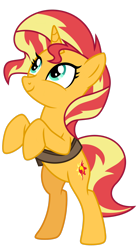 Size: 1024x1862 | Tagged: safe, artist:emeraldblast63, imported from derpibooru, sunset shimmer, pony, unicorn, mirror magic, spoiler:eqg specials, bag, bipedal, cute, female, saddle bag, shimmerbetes, simple background, solo, transparent background