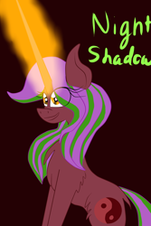 Size: 2000x3000 | Tagged: safe, artist:nightshadow29, imported from derpibooru, oc, oc only, oc:night shadow, pony, unicorn, horn, magic, magic aura, solo, unicorn oc