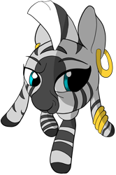 Size: 3200x4829 | Tagged: safe, artist:vultraz, imported from derpibooru, zecora, pony, female, looking at you, simple background, solo, swiggity swag, transparent background, wat, wtf