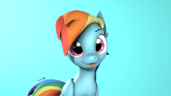 Size: 1920x1080 | Tagged: safe, artist:spinostud, imported from derpibooru, rainbow dash, pegasus, pony, 3d, :p, female, looking at you, solo, source filmmaker, tongue out