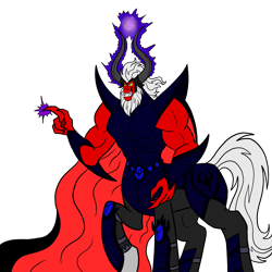 Size: 4015x4015 | Tagged: safe, artist:kahnac, imported from derpibooru, lord tirek, centaur, antagonist, armor, behold the power of darkness!, dark armor, dark magic, darkness, evil, magic, male, monster, simple background, solo, spoilers for another series, the light of equestria, this will end in death, this will end in pain, this will end in tears, this will end in tears and/or death, transparent background