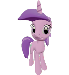 Size: 661x720 | Tagged: safe, artist:topsangtheman, imported from derpibooru, amethyst star, sparkler, pony, unicorn, 3d, female, looking at you, simple background, solo, source filmmaker, transparent background