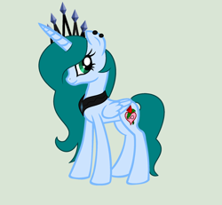 Size: 1932x1784 | Tagged: safe, artist:lominicinfinity, imported from derpibooru, oc, oc only, oc:infinity mi rosalinda, alicorn, pony, base used, crown, female, jewelry, mare, regalia, simple background, solo