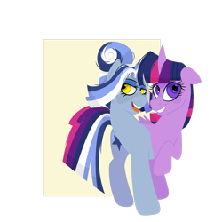 Size: 1600x1600 | Tagged: safe, artist:skulljooce, imported from derpibooru, twilight sparkle, oc, oc:shooting star, pegasus, pony, unicorn, conjoined, conjoined twins, fusion, unicorn twilight