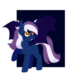 Size: 1750x1750 | Tagged: safe, artist:skulljooce, imported from derpibooru, oc, oc only, oc:starry skies, bat pony, pony, colored background, female, mare, simple background, solo, wings