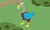 Size: 1600x950 | Tagged: safe, artist:sixes&sevens, imported from derpibooru, discord, bird, goose, birdified, discobird, outdoors, parody, species swap, untitled goose game
