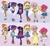 Size: 1024x940 | Tagged: safe, artist:nebularva, imported from derpibooru, applejack, fluttershy, pinkie pie, rainbow dash, rarity, twilight sparkle, human, armpits, boots, clothes, converse, cowboy boots, cowboy hat, dark skin, dress, female, hat, humanized, mane six, original, shoes, skirt