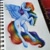 Size: 1080x1080 | Tagged: safe, artist:hardtimebreathing, imported from derpibooru, rainbow dash, pony, female, photo, rearing, solo, traditional art