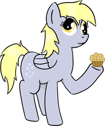 Size: 1503x1798 | Tagged: safe, artist:poniidesu, imported from derpibooru, derpy hooves, pegasus, pony, drawthread, female, food, muffin, simple background, solo, transparent background