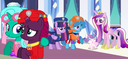 Size: 2340x1080 | Tagged: safe, artist:徐詩珮, imported from derpibooru, fizzlepop berrytwist, glitter drops, princess cadance, princess flurry heart, spring rain, tempest shadow, twilight sparkle, alicorn, unicorn, series:sprglitemplight diary, series:sprglitemplight life jacket days, series:springshadowdrops diary, series:springshadowdrops life jacket days, alternate universe, aunt and niece, auntie glitter drops, auntie spring rain, auntie tempest, auntie twilight, bisexual, broken horn, chase (paw patrol), clothes, cute, female, flurrybetes, glitterbetes, glitterlight, glittershadow, horn, lesbian, lifeguard, lifeguard spring rain, marshall (paw patrol), mother and child, mother and daughter, paw patrol, polyamory, shipping, skye (paw patrol), sprglitemplight, springbetes, springdrops, springlight, springshadow, springshadowdrops, tempestbetes, tempestlight, twilight sparkle (alicorn), zuma (paw patrol)