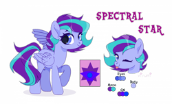 Size: 1920x1168 | Tagged: safe, artist:virumi, imported from derpibooru, oc, oc only, oc:spectral star, pegasus, pony, cute, female, mare, reference sheet, simple background, solo, tongue out, transparent background