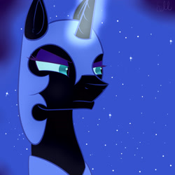 Size: 2449x2449 | Tagged: safe, artist:selcix, imported from derpibooru, nightmare moon, pony, female, magic, magic aura, solo