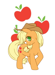 Size: 550x750 | Tagged: safe, artist:assechan, imported from derpibooru, part of a set, applejack, earth pony, pony, cowboy hat, cute, cutie mark background, female, hat, jackabetes, looking at you, mare, no pupils, profile, simple background, solo, transparent background