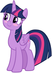 Size: 5800x8150 | Tagged: safe, artist:andoanimalia, imported from derpibooru, twilight sparkle, alicorn, pony, the ending of the end, absurd resolution, blushing, cute, female, folded wings, mare, simple background, smiling, solo, transparent background, twiabetes, twilight sparkle (alicorn), vector, wings