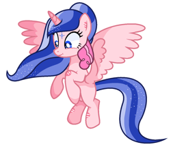 Size: 1152x990 | Tagged: safe, artist:anno酱w, imported from derpibooru, oc, oc only, alicorn, base used, flying, grin, horn, simple background, smiling, white background, wings