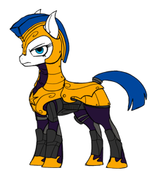 Size: 1216x1408 | Tagged: safe, artist:andromailus, artist:chaosmagex, edit, edited edit, imported from derpibooru, earth pony, pony, armor, female, guardsmare, looking at you, mare, royal guard, royal guard armor, rule 63, simple background, solo, transparent background