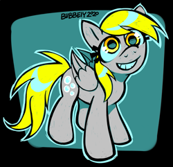 Size: 899x867 | Tagged: safe, artist:revcanus, imported from derpibooru, derpy hooves, pegasus, pony, abstract background, cute, derpabetes, doodle, female, grin, mare, outline, smiling, solo