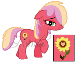 Size: 679x563 | Tagged: safe, artist:ipandacakes, imported from derpibooru, oc, oc only, oc:gala blossom, earth pony, pony, base used, female, freckles, mare, offspring, parent:big macintosh, parent:cheerilee, parents:cheerimac, simple background, solo, transparent background, watermark