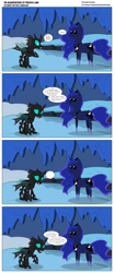 Size: 1585x3782 | Tagged: safe, artist:perfectblue97, imported from derpibooru, princess luna, thorax, alicorn, changeling, pony, comic, dialogue, female, male, mare