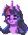 Size: 135x170 | Tagged: safe, artist:coco-drillo, imported from derpibooru, twilight sparkle, alicorn, pony, unicorn, :p, alternate hairstyle, animated, bust, female, one eye closed, pixel art, pixel art animation, simple background, solo, tongue out, transparent background, true res pixel art, twilight sparkle (alicorn), wink