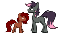 Size: 451x261 | Tagged: safe, artist:acesential, deleted from derpibooru, imported from derpibooru, oc, oc only, oc:penny, oc:quill, earth pony, pony