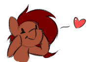 Size: 188x127 | Tagged: safe, artist:acesential, deleted from derpibooru, imported from derpibooru, oc, oc only, oc:penny, earth pony, pony, heart, solo
