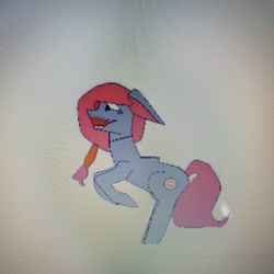 Size: 1080x1080 | Tagged: safe, artist:polla_matia, imported from derpibooru, oc, oc only, earth pony, pony, bipedal, earth pony oc, open mouth, rearing, smiling, solo