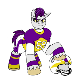 Size: 3600x3600 | Tagged: safe, artist:pony quarantine, imported from derpibooru, oc, oc only, oc:bella blitz, earth pony, american football, female, helmet, mare, simple background, sports, transparent background