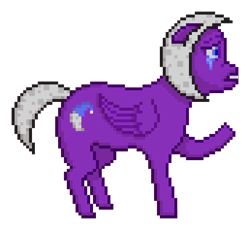 Size: 688x632 | Tagged: safe, artist:krixwell, imported from derpibooru, oc, oc only, oc:moon dream, pegasus, fanfic:dreamers and the moon, crying, pixel art, sad