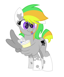 Size: 1500x1800 | Tagged: safe, artist:ponkus, imported from derpibooru, oc, oc only, oc:odd inks, pegasus, pony, blue tongue, cup, cute, drink, female, mare, simple background, solo, straw, tongue out, transparent background, wing hands, wings