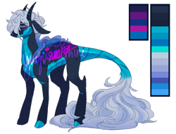 Size: 1280x973 | Tagged: safe, artist:yuyusunshine, imported from derpibooru, oc, oc only, changepony, hybrid, interspecies offspring, offspring, parent:princess luna, parent:thorax, parents:thuna, reference sheet, simple background, solo, transparent background, watermark