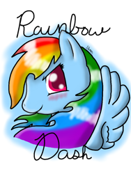 Size: 768x1024 | Tagged: safe, artist:yazmen10, imported from derpibooru, rainbow dash, pegasus, pony, female, solo