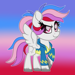 Size: 2200x2200 | Tagged: safe, artist:missbramblemele, artist:missmele-madness, imported from derpibooru, oc, oc only, oc:northstar, pegasus, pony, clothes, female, hoodie, mare, solo