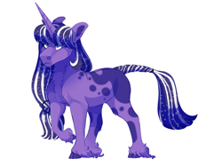 Size: 2000x1500 | Tagged: safe, artist:uunicornicc, imported from derpibooru, oc, oc only, pony, unicorn, female, magical lesbian spawn, mare, offspring, parent:princess luna, parent:twilight sparkle, parents:twiluna, simple background, solo, white background