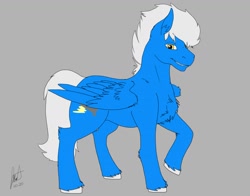 Size: 1280x1003 | Tagged: safe, artist:solex, imported from derpibooru, oc, oc only, oc:jetstream, oc:solex, pegasus, pony, blue, colored, male, solo, stallion, wings