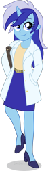 Size: 1271x4500 | Tagged: safe, artist:limedazzle, imported from derpibooru, minuette, equestria girls, clothes, equestria girls style, female, horn, lab coat, show accurate, simple background, solo, transparent background, vector