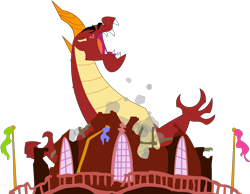 Size: 6186x4804 | Tagged: safe, artist:anonymouspotato, derpibooru exclusive, imported from derpibooru, garble, dragon, open mouth, simple background, solo, transparent background, vector, wreckage