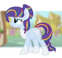 Size: 1540x1452 | Tagged: safe, artist:luvlfle, imported from derpibooru, oc, oc only, pegasus, pony, female, magical lesbian spawn, mare, offspring, parent:rainbow dash, parent:rarity, parents:raridash, solo, two toned wings, wings