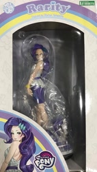 Size: 544x960 | Tagged: safe, imported from derpibooru, kotobukiya, rarity, human, pony, unicorn, equestria girls, anime, backless, bishoujo, box, clothes, human ponidox, humanized, kotobukiya rarity, merchandise, my little pony logo, self ponidox, skirt, sleeveless, statue, strapless