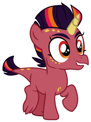 Size: 636x845 | Tagged: safe, artist:eonionic, imported from derpibooru, oc, oc only, oc:salamander, dracony, dragon, hybrid, pony, female, interspecies offspring, magical lesbian spawn, offspring, parent:princess ember, parent:twilight sparkle, parents:emberlight, simple background, solo, transparent background