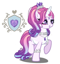 Size: 800x850 | Tagged: safe, artist:gihhbloonde, imported from derpibooru, oc, oc only, pony, unicorn, female, mare, offspring, parent:princess cadance, parent:shining armor, parents:shiningcadance, simple background, solo, transparent background