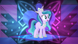 Size: 3840x2160 | Tagged: safe, artist:digimonlover101, artist:laszlvfx, artist:shootingstarsentry, edit, imported from derpibooru, oc, oc only, oc:star blossom, pony, unicorn, crown, female, jewelry, mare, regalia, solo, wallpaper, wallpaper edit